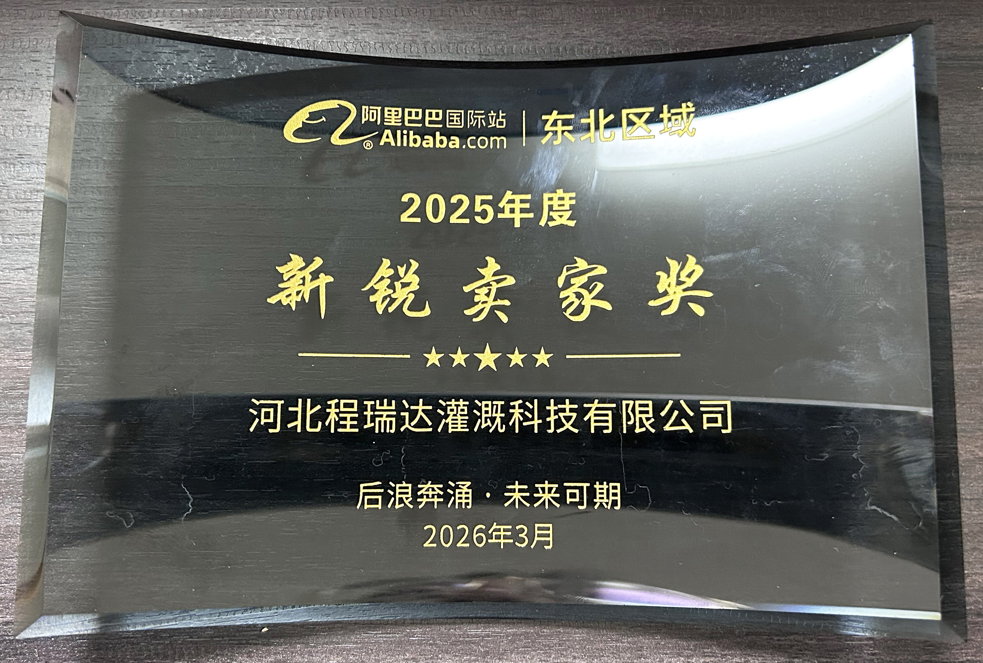 中山程瑞达灌溉 | 荣获阿里国际站新锐卖家奖